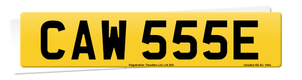 Registration number CAW 555E